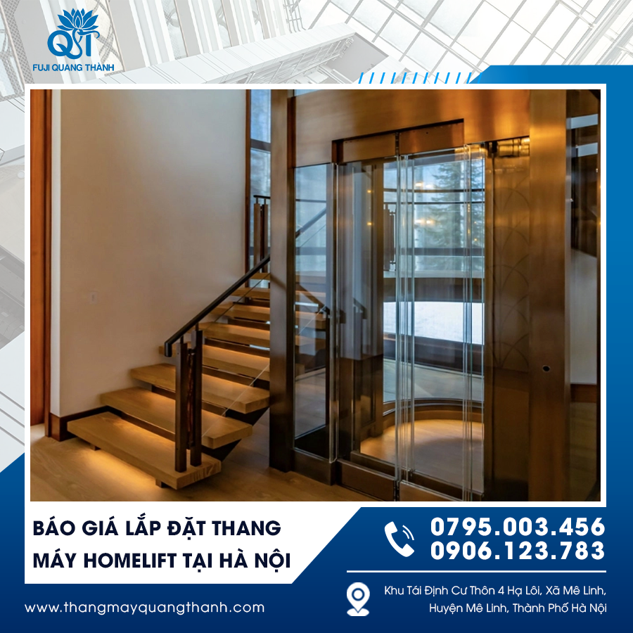 Mẫu thang máy Homelift hiện đại tại Hà Nội