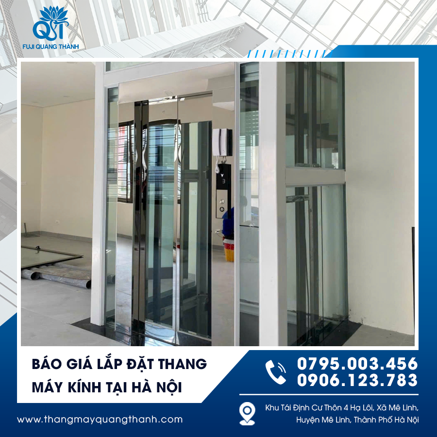 Báo giá lắp đặt thang máy kính tại Hà Nội