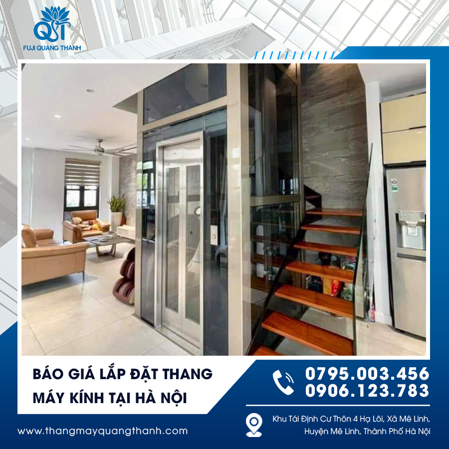 Thang máy kính giúp tối ưu ánh sáng và tăng tính sang trọng cho không gian