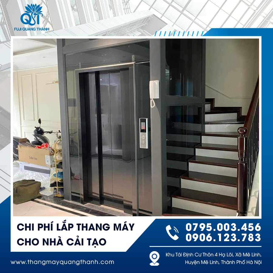 Lắp đặt thang máy cho nhà cải tạo
