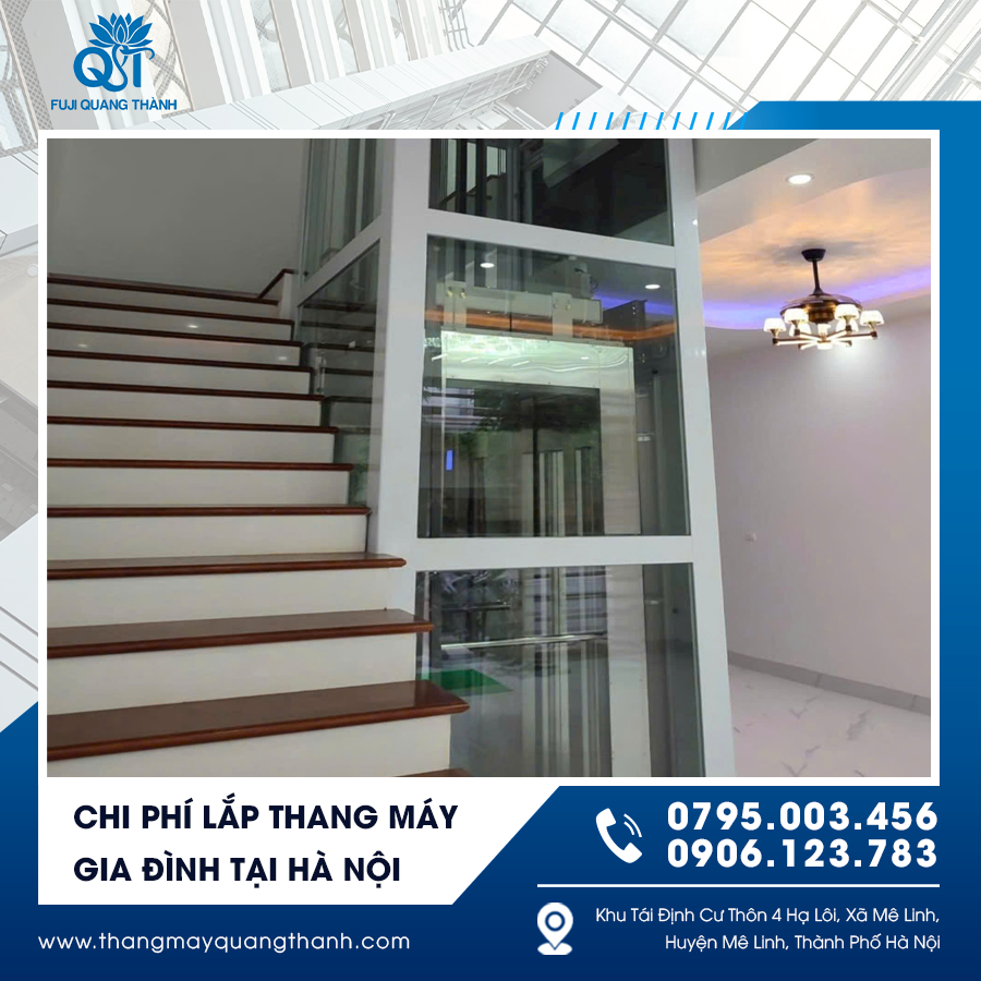 Thang máy kính mang lại tính thẩm mỹ và độ thoáng cho ngôi nhà.