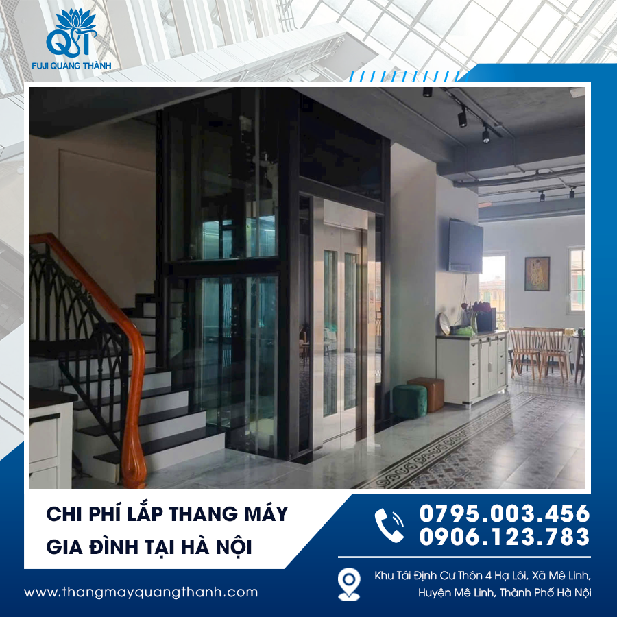 Lắp thang máy gia đình tại Hà Nội cho nhà phố 3–5 tầng