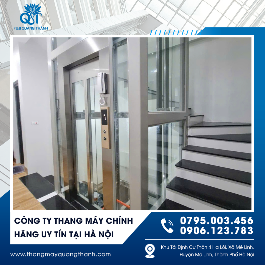 Mẫu thang máy hiện đại, phù hợp nhà phố, biệt thự và công trình cao cấp.
