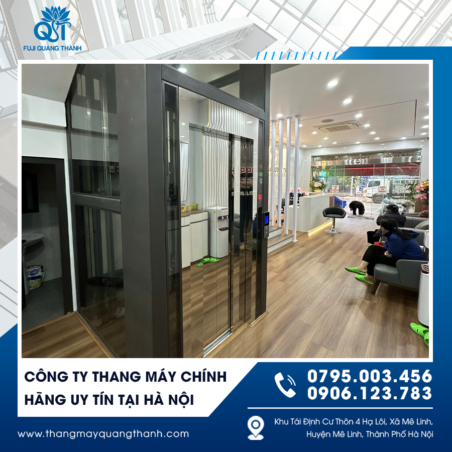 Công ty thang máy chính hãng uy tín tại Hà Nội chuyên lắp đặt nhà ở