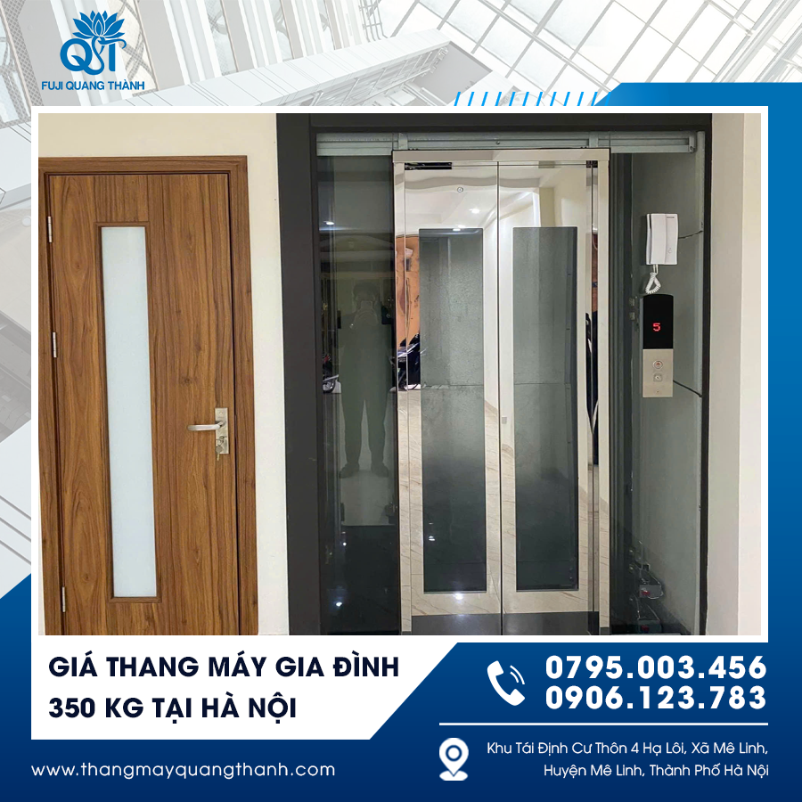 Lắp đặt thang máy gia đình 350 kg tại Hà Nội