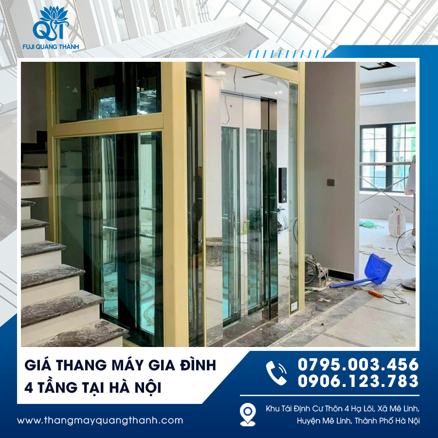 Thang máy kính hiện đại, giá hợp lý, mang lại sự sang trọng