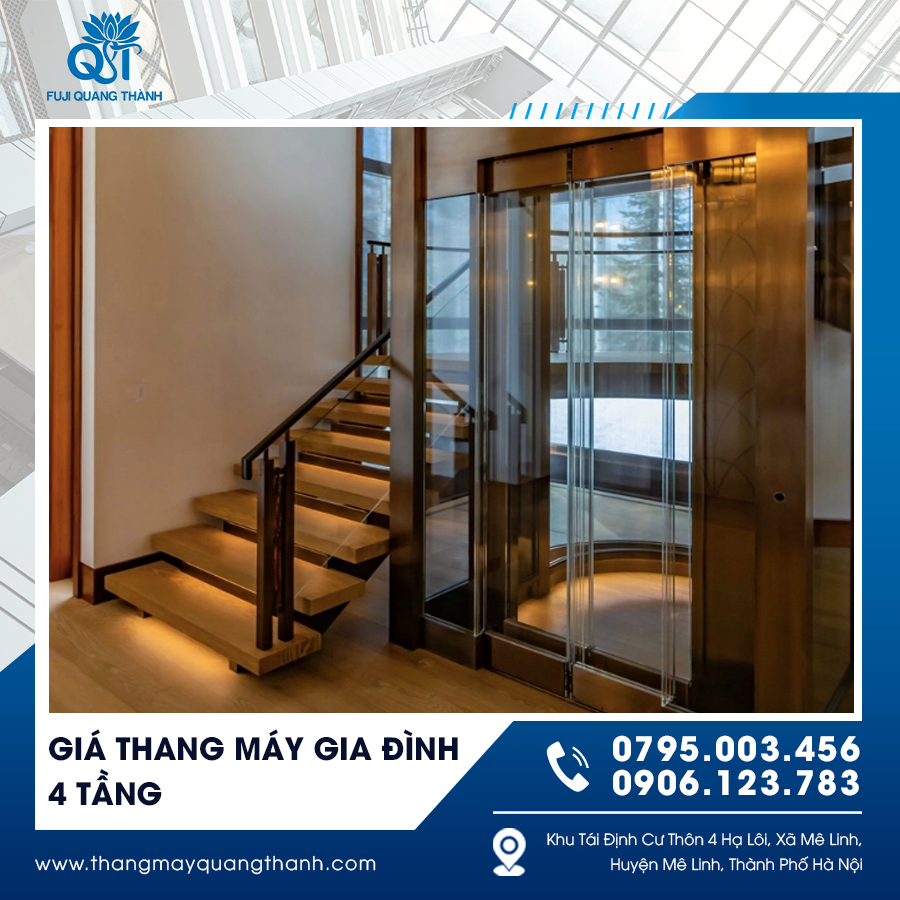 Lắp đặt thang máy gia đình 4 tầng tại Hà Nội