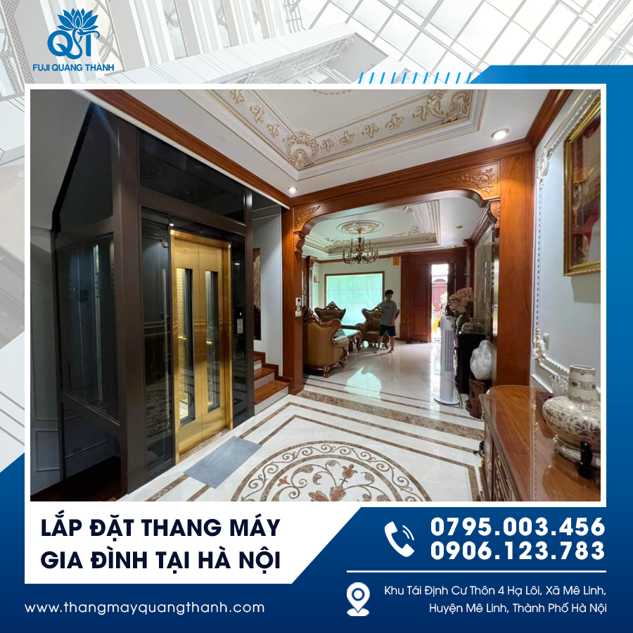 Cabin thang máy thiết kế sang trọng, bền đẹp